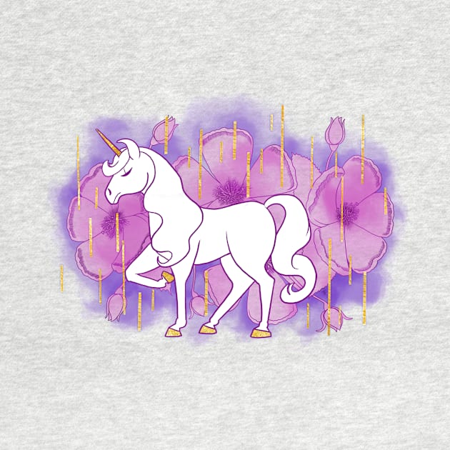 Floral Unicorn by mikaelak